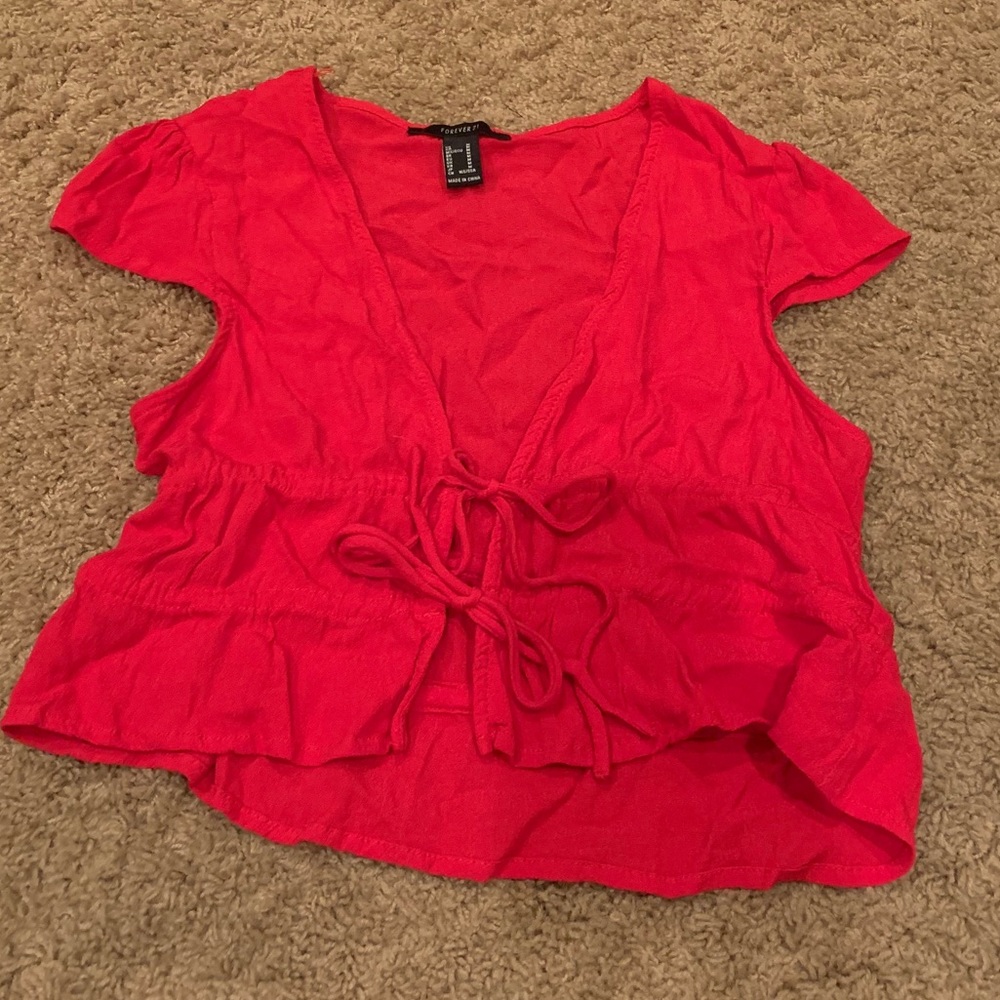 Forever 21 adjustable red top
